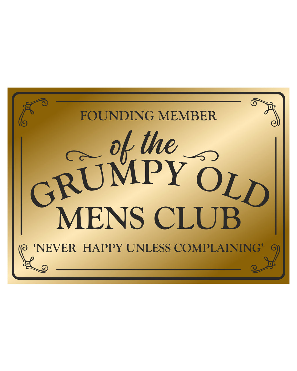 Grumpy Old Men's Club... Retro metal sign
