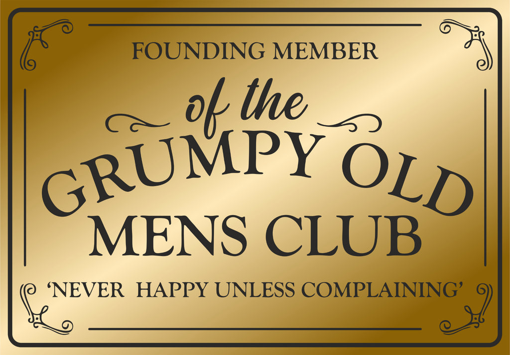 Grumpy Old Men's Club... Retro metal sign