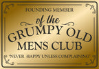 Grumpy Old Men's Club... Retro metal sign
