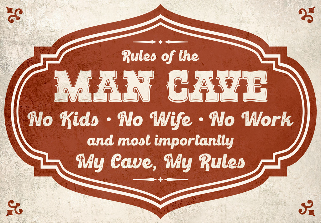 Rules of the MAN CAVE - Retro metal sign