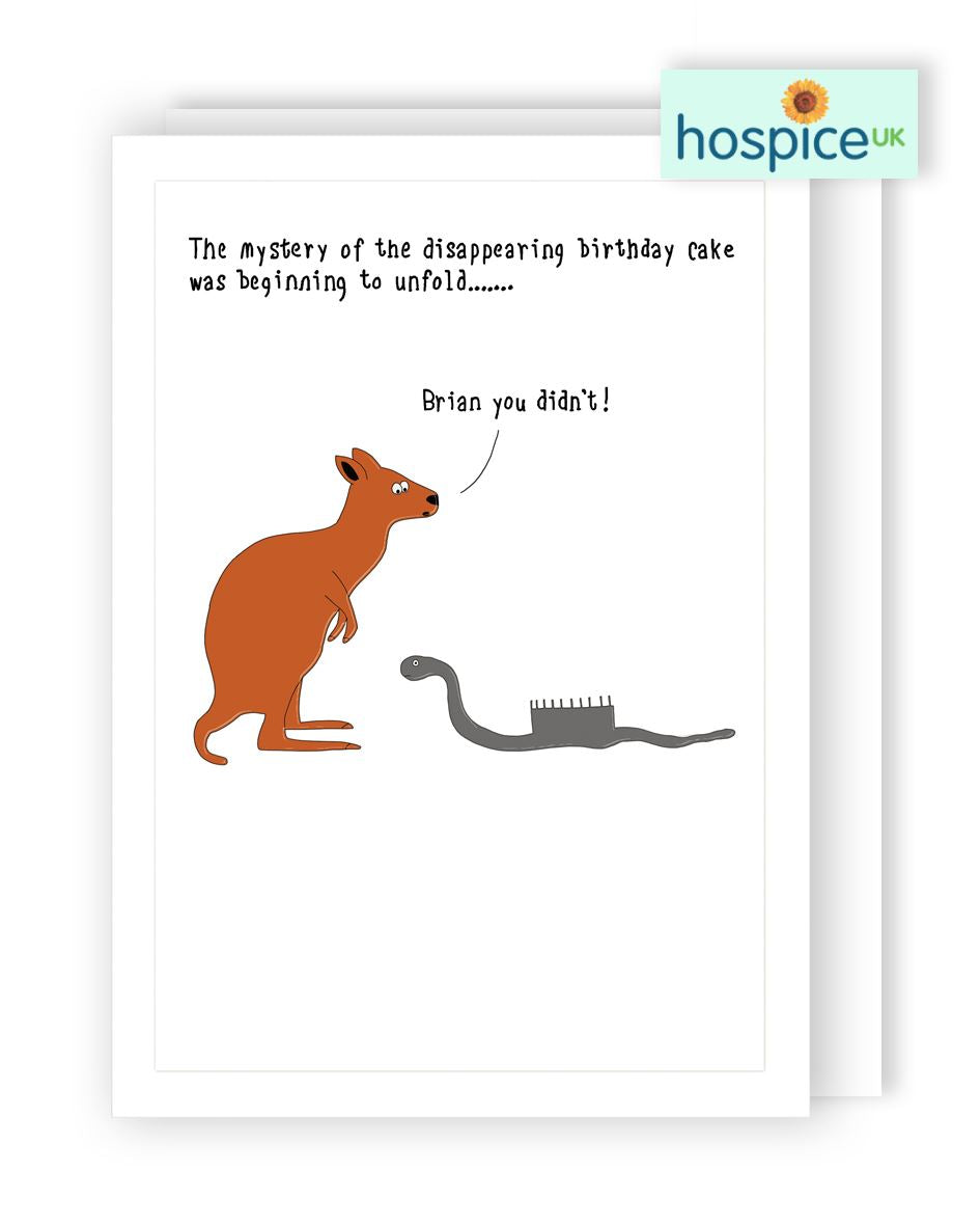 The disappearing birthday cake - Hospice UK card
