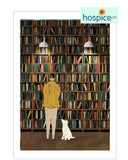 The library - Hospice UK blank card