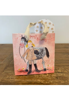 Girl and horse - Alex Clark small gift bag