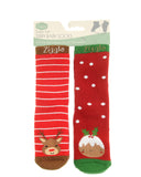 Reindeer and Pudding sock set - Ziggle Baby