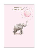 Welcome baby girl card