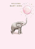Welcome baby girl card