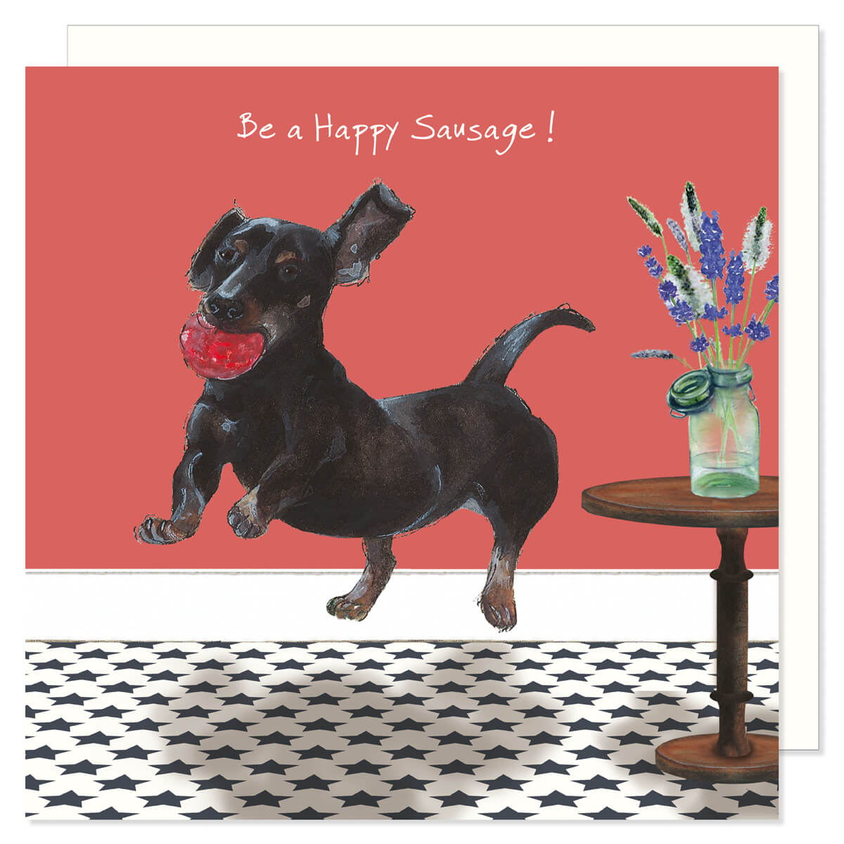 Little Dog Laughed Happy Sausage - Funny Card