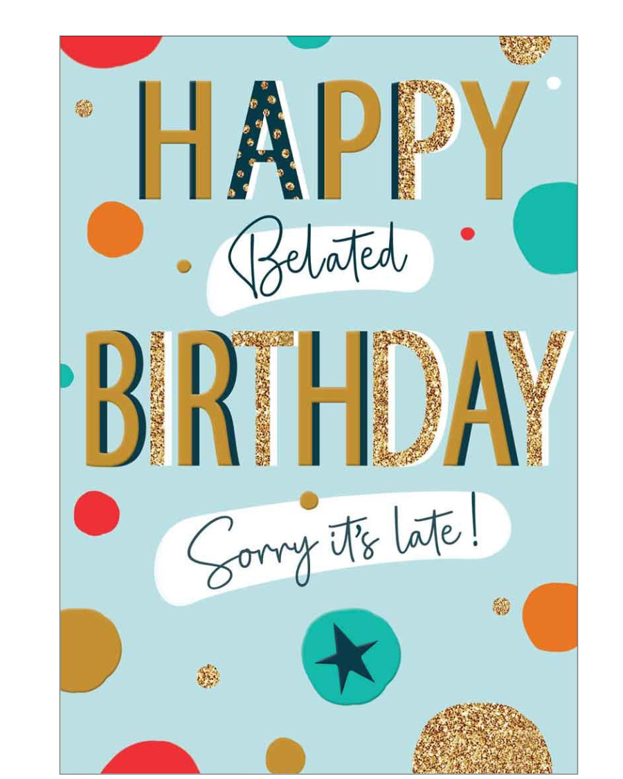 Belated Birthday Cards - sorry it's late Birthday cards, missed your birthday, sorry cards – Nickery Nook for Free Printable Belated Birthday Cards