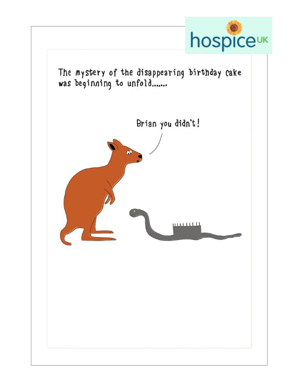 The disappearing birthday cake - Hospice UK card