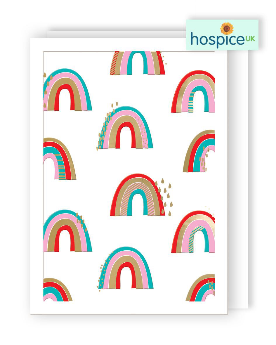 Rain & rainbows - Hospice UK blank card
