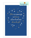 Stars are openings in heaven - Hospice UK sympathy card