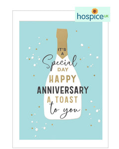 A toast to you on your Anniversary - Hospice UK card