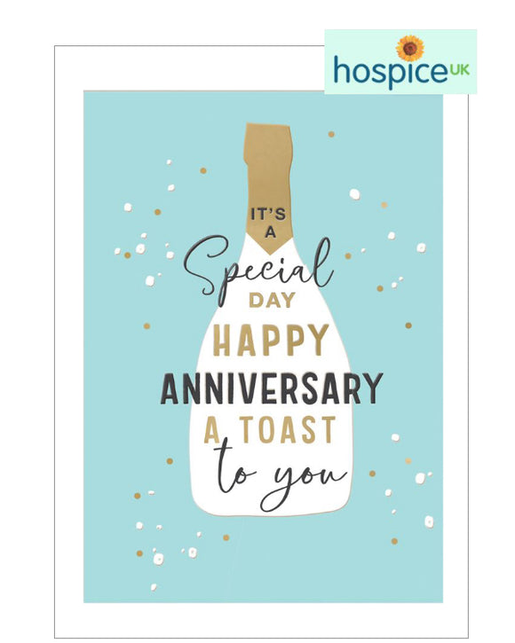 A toast to you on your Anniversary - Hospice UK card