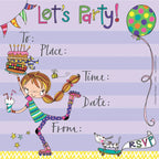 Girls Party Invitations – Pack of 8 Rachel Ellen Invites with Envelopes