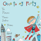 Superhero Party Invitations – Pack of 8 Rachel Ellen Invites with Envelopes