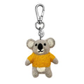 Silly Beans, soft and sweet 100% wool, Kole the koala in a yellow jumper keychain