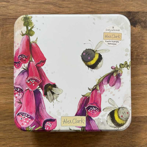 Alex Clark's Busy Bees - Gift tin with 16 notelets