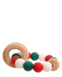 Christmas silicone and wood baby teether - Ziggle Baby