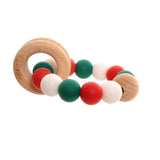 Christmas silicone and wood baby teether - Ziggle Baby