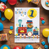 Special birthday boy - 1st birthday card