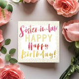 Sister-in-Law Birthday card