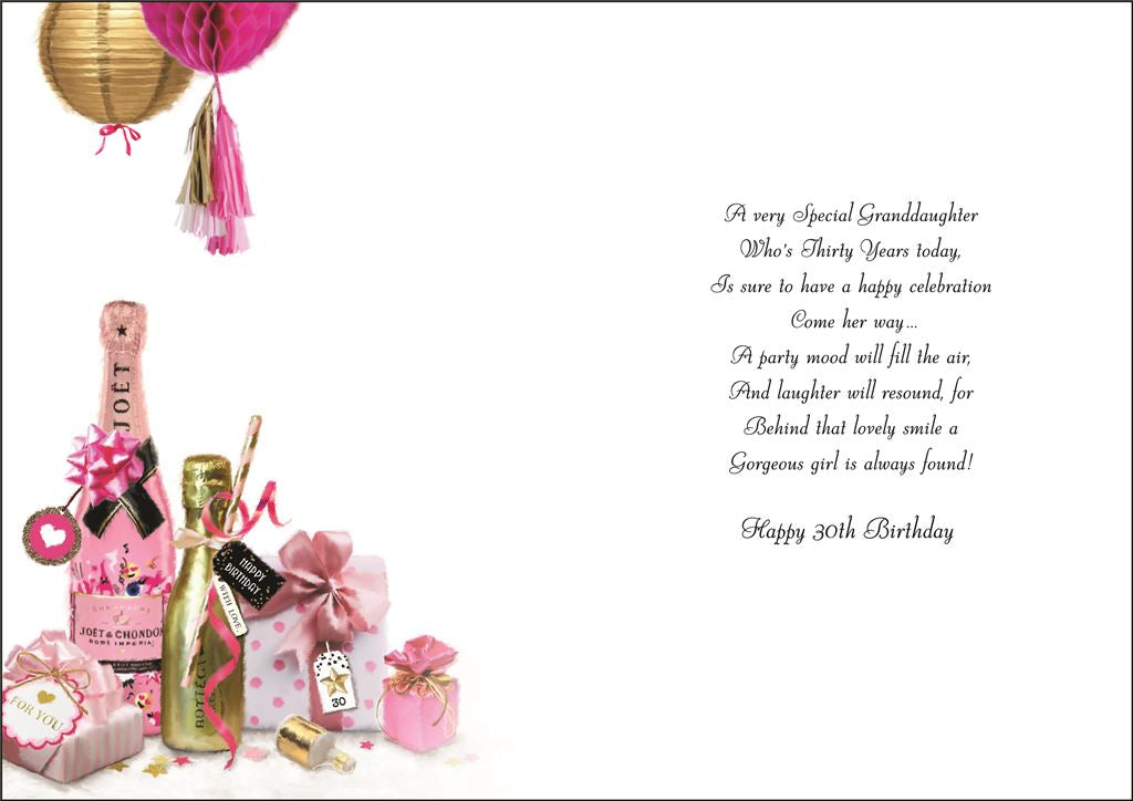 Granddaughter 30th Birthday card - Jonny Javelin