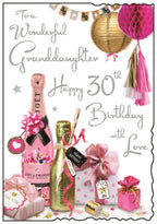 Granddaughter 30th Birthday card - Jonny Javelin