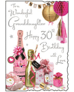 Granddaughter 30th Birthday card - Jonny Javelin