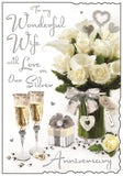 Wife Silver Anniversary card - Jonny Javelin