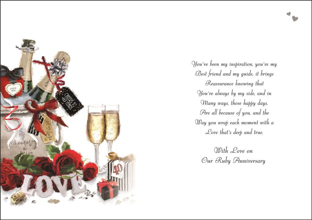 Husband on our Ruby Anniversary card - Jonny Javelin