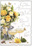 Golden Anniversary wishes to a Special Couple card - Jonny Javelin