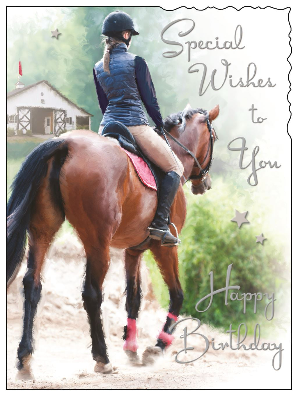 The Horse rider - Jonny Javelin birthday card