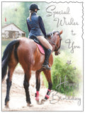 The Horse rider - Jonny Javelin birthday card