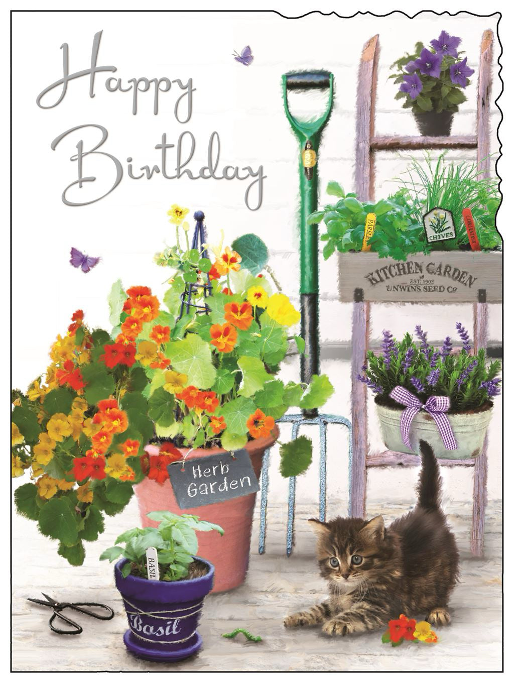 Herb garden birthday card - Jonny Javelin