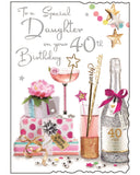 Daughter on your 40th Birthday - Jonny Javelin card