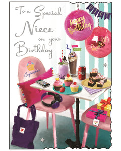 Special Niece Birthday card - Jonny Javelin