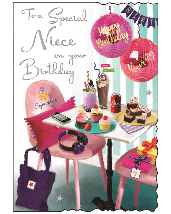 Special Niece Birthday card - Jonny Javelin