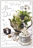 Mum and Dad Diamond Wedding Anniversary card - Jonny Javelin