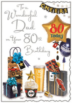Dad 80th Birthday card - Jonny Javelin
