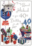 Husband on your 40th Birthday - Jonny Javelin cards