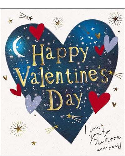 Love you to the moon and back - Valentine's Day card