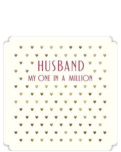 Husband, my one in a million - Valentine's card