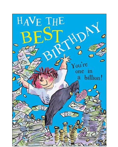 Billionaire Boy - The World of David Walliams Birthday card