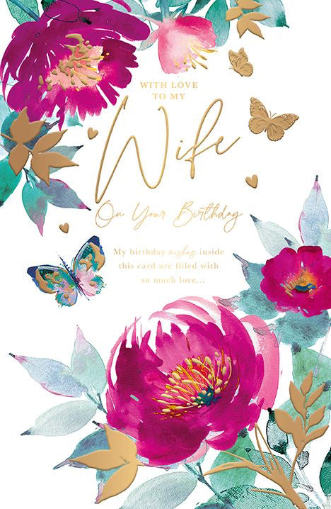 To my Wife on your Birthday card