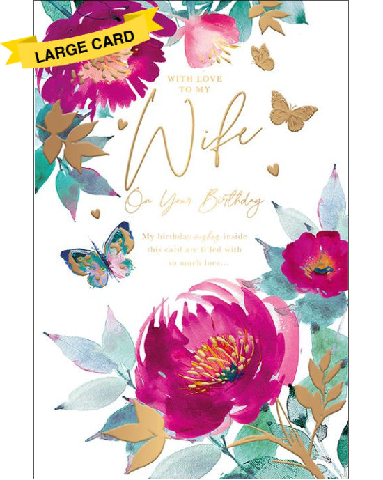 To my Wife on your Birthday card