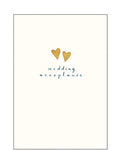 Elegant Wedding RSVP Acceptance card with gold hearts