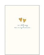Elegant Wedding RSVP Acceptance card with gold hearts
