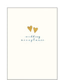 Elegant Wedding RSVP Acceptance card with gold hearts