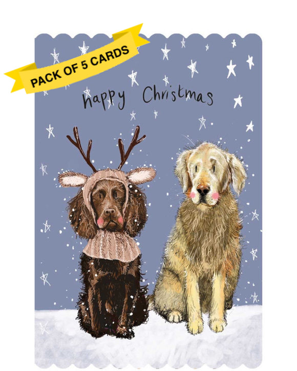 Antlers - Pack of 5 Alex Clark Christmas cards