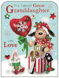 Great Granddaughter Christmas card - Jonny Javelin Christmas card